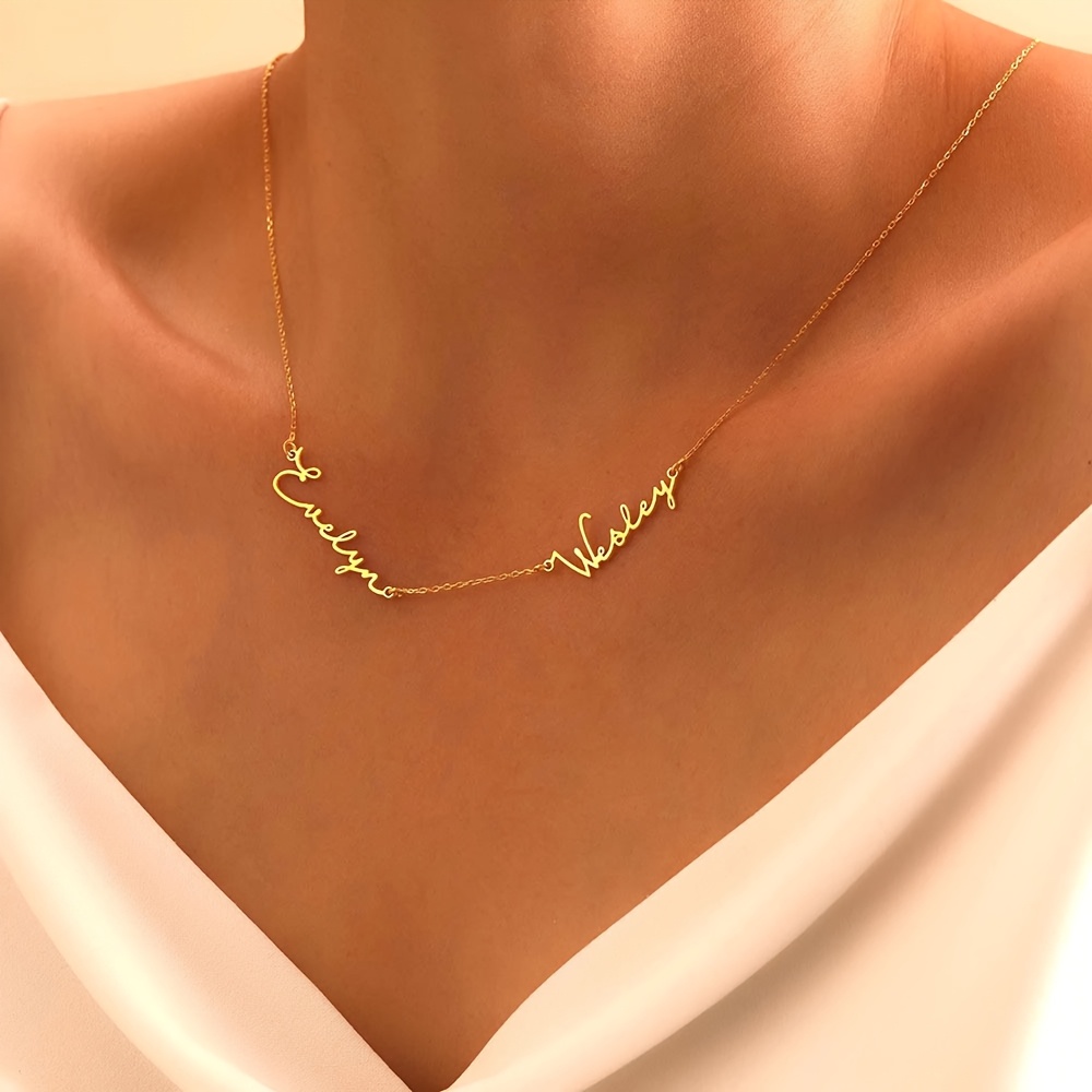 Women's Customizable Heart Name Necklace, Perfect Gift for Her